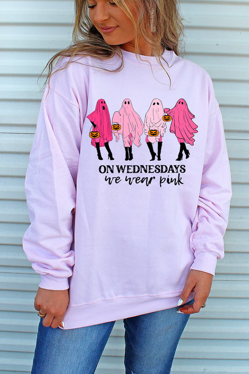 Ghouls Wednesday Wear Pink Unisex NuBlend Crew Sweatshirt