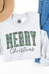 Green Buffalo Plaid Merry Christmas Unisex NuBlend Crew Sweatshirt