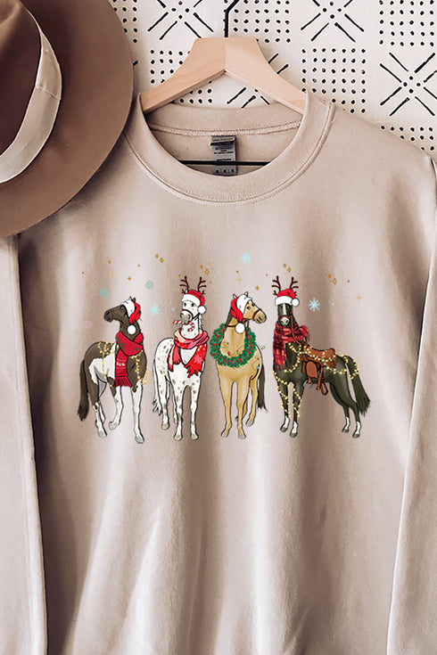Horse Country Christmas Unisex NuBlend Crew Sweatshirt