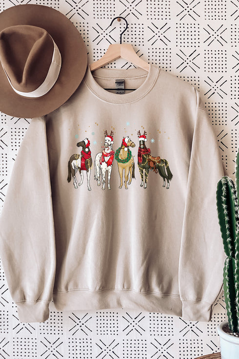 Horse Country Christmas Unisex NuBlend Crew Sweatshirt