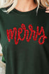Merry Script Faux Tinsel Transfer Unisex NuBlend Crew Sweatshirt