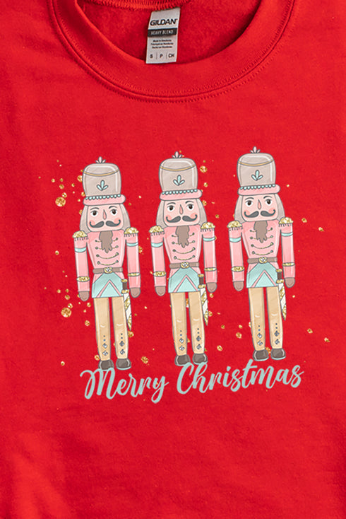 Pastel Nutcracker Merry Christmas Unisex NuBlend Crew Sweatshirt