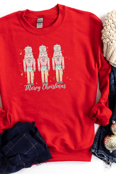 Pastel Nutcracker Merry Christmas Unisex NuBlend Crew Sweatshirt