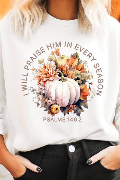 Pumpkin Praise In Every Season Unisex NuBlend Crew Sweatshirt
