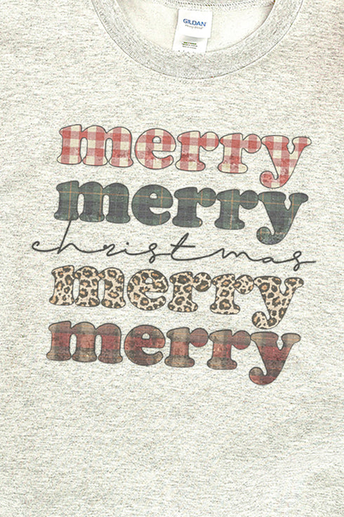 Stacked Merry Christmas Unisex NuBlend Crew Sweatshirt