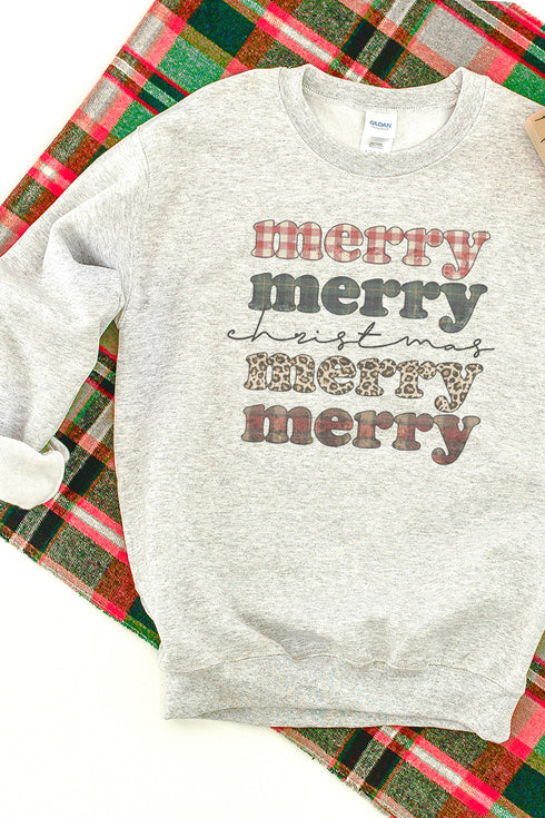Stacked Merry Christmas Unisex NuBlend Crew Sweatshirt