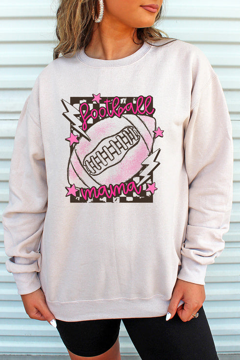 Stars And Bolt Football Mama Unisex NuBlend Crew Sweatshirt