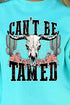 Steer Skull Can't Be Tamed Unisex NuBlend Crew Sweatshirt