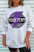 Team Strike Purple and Black Unisex NuBlend Crew Sweatshirt