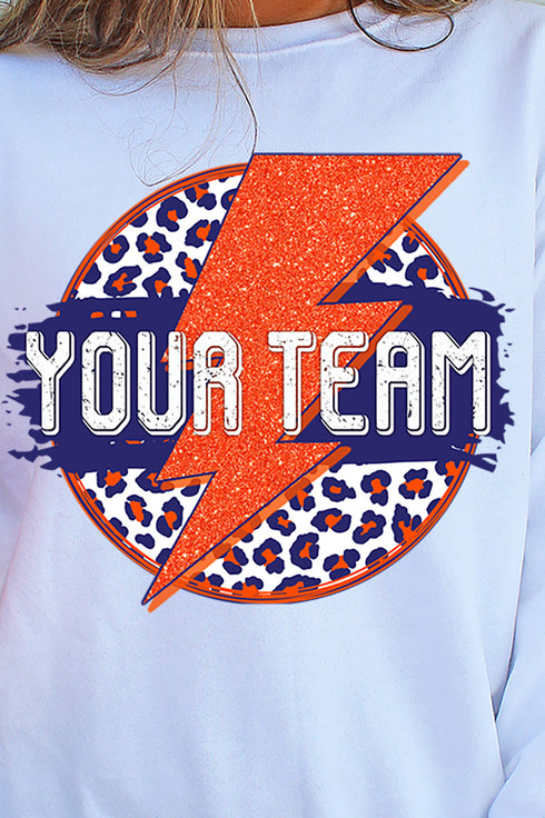 Team Strike Orange and Navy Unisex NuBlend Crew Sweatshirt