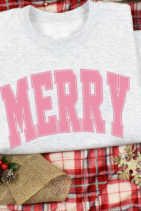 Merry Varsity Pink Unisex NuBlend Crew Sweatshirt