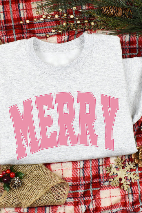 Merry Varsity Pink Unisex NuBlend Crew Sweatshirt