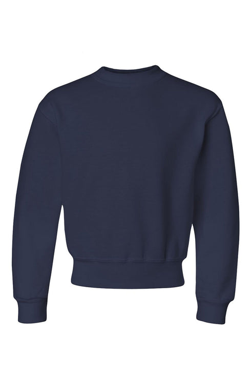 Youth Blue Chinoiserie 3 Letter Monogram Crew Sweatshirt