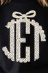Youth Speckle 3 Letter Monogram Crew Sweatshirt