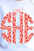 Youth Valentine Leopard 3 Letter Monogram Crew Sweatshirt