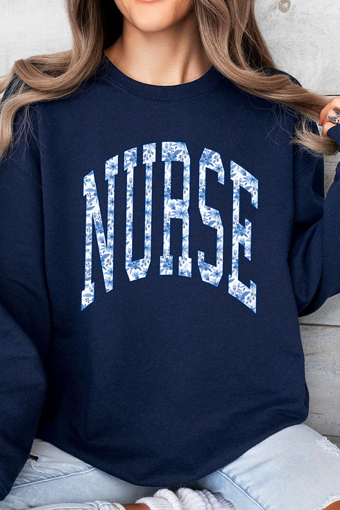 Arched Chinoiserie Nurse Unisex NuBlend Crew Sweatshirt