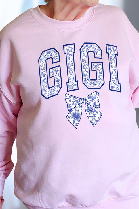 Arched Gigi Blue Chinoiserie Unisex NuBlend Crew Sweatshirt