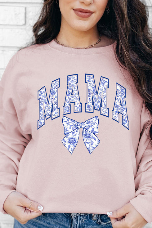 Arched Mama Blue Chinoiserie Unisex NuBlend Crew Sweatshirt