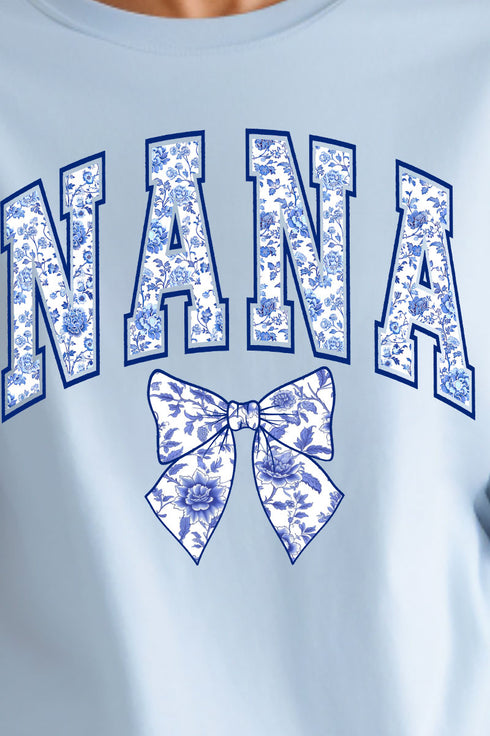 Arched Nana Blue Chinoiserie Unisex NuBlend Crew Sweatshirt