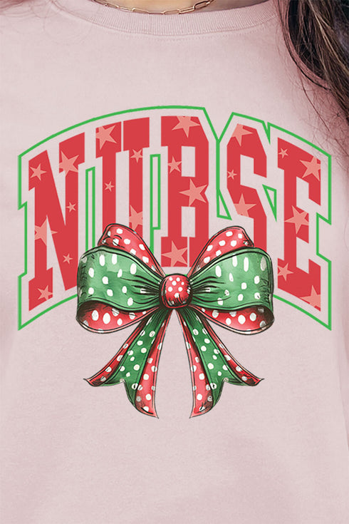 Arched Red and Green Nurse Unisex NuBlend Crew Sweatshirt