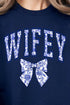 Arched Wifey Blue Chinoiserie Unisex NuBlend Crew Sweatshirt