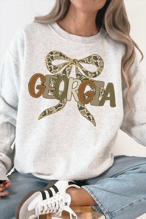 Sweet Home Camo Georgia Unisex NuBlend Crew Sweatshirt