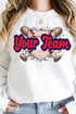 Baseball Home Plate Red And Navy Unisex NuBlend Crew Sweatshirt