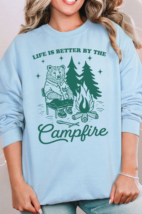 Beary Better By The Campfire Unisex NuBlend Crew Sweatshirt
