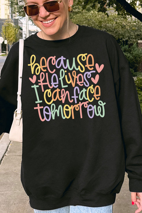 Because He Lives Unisex NuBlend Crew Sweatshirt