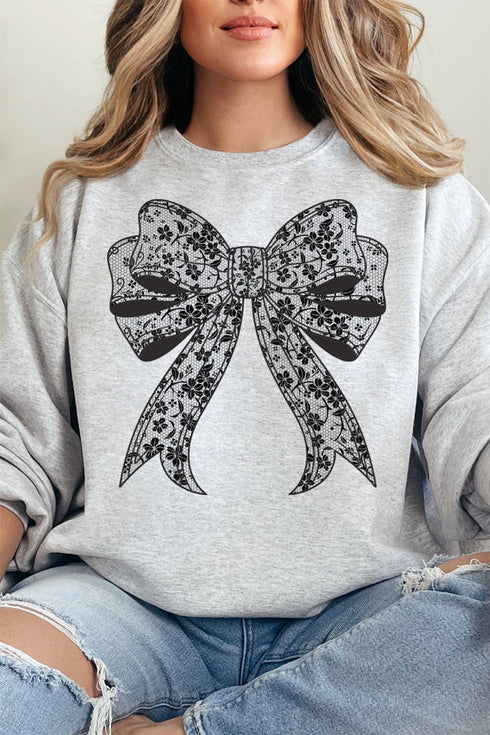 Black Lace Bow Unisex NuBlend Crew Sweatshirt