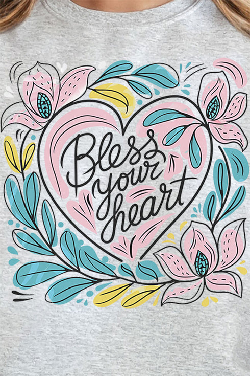 Blooming Bless Your Heart Unisex NuBlend Crew Sweatshirt