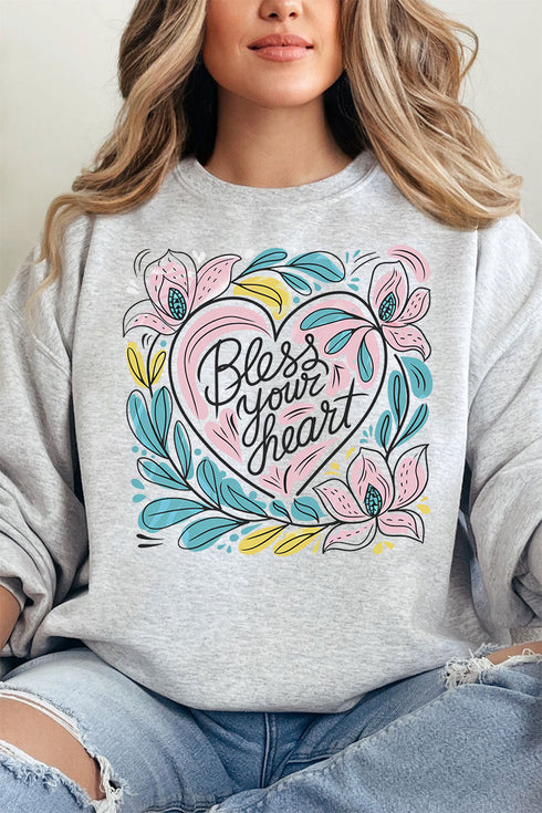 Blooming Bless Your Heart Unisex NuBlend Crew Sweatshirt
