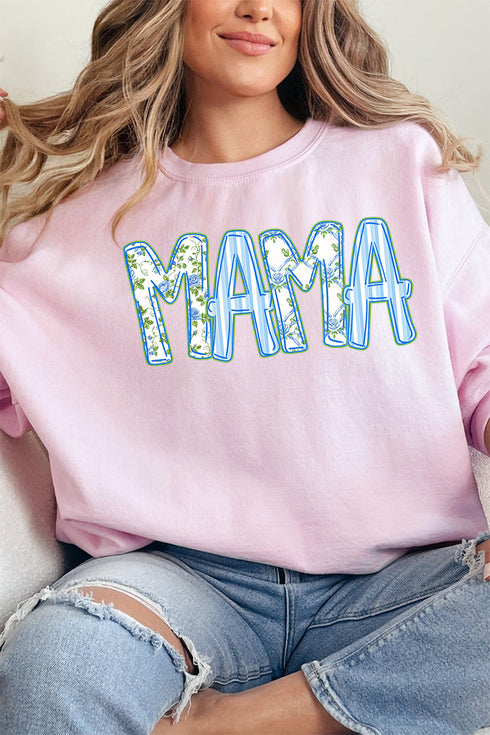 Blue Blossom Mama Unisex NuBlend Crew Sweatshirt