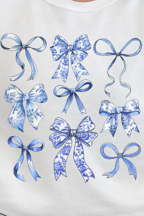 Blue Chinoiserie Bows Unisex NuBlend Crew Sweatshirt