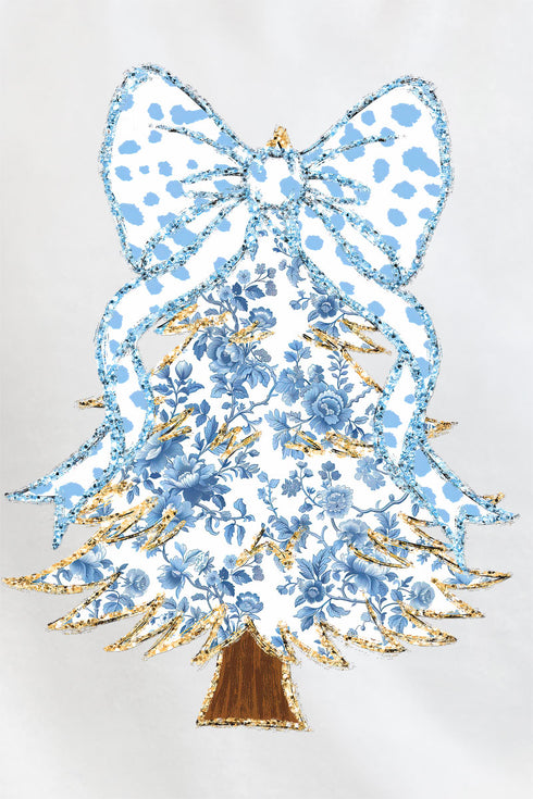 Blue Chinoiserie Tree Unisex NuBlend Crew Sweatshirt