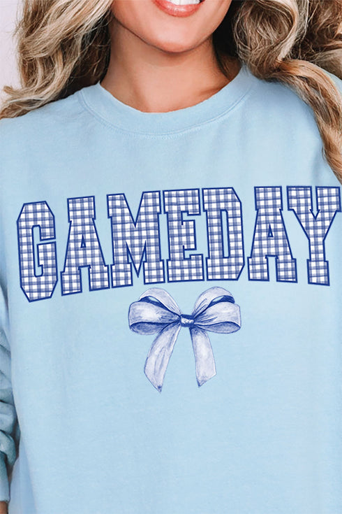 Blue Gingham Gameday Unisex NuBlend Crew Sweatshirt