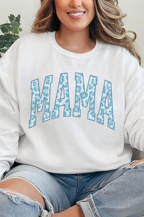 Blue Leopard Mama Unisex NuBlend Crew Sweatshirt
