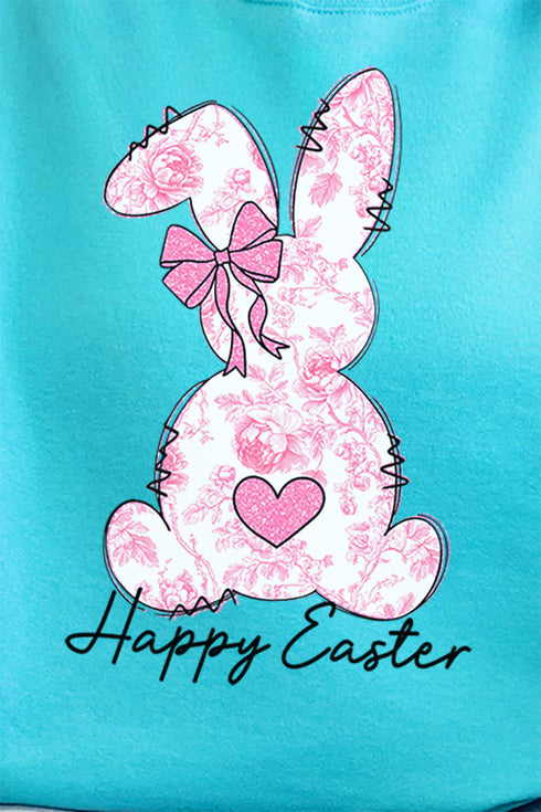 Blush Bunny Happy Easter Unisex NuBlend Crew Sweatshirt