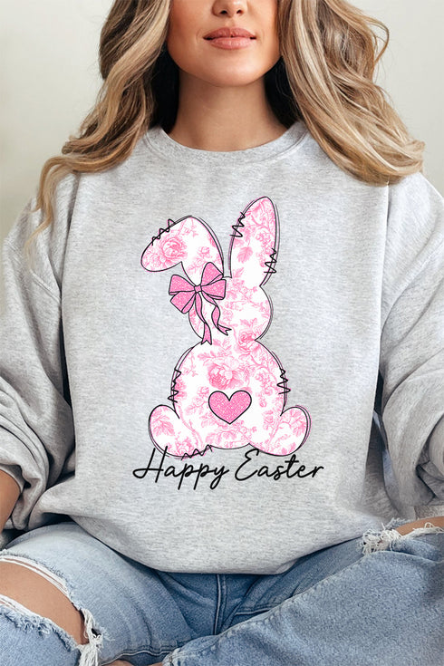 Blush Bunny Happy Easter Unisex NuBlend Crew Sweatshirt