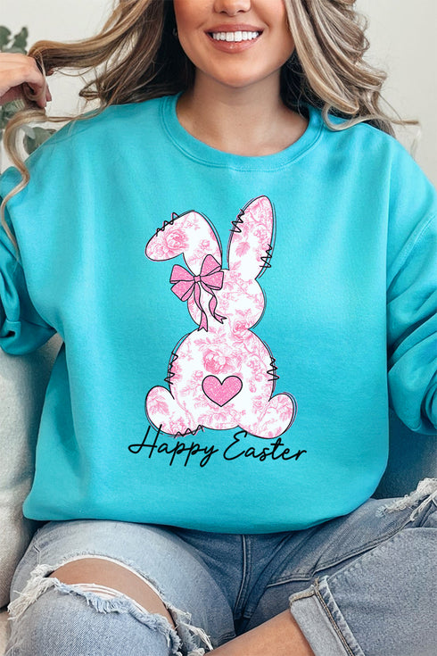 Blush Bunny Happy Easter Unisex NuBlend Crew Sweatshirt