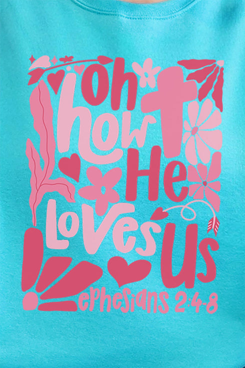 Boho Cross How He Loves Us Unisex NuBlend Crew Sweatshirt