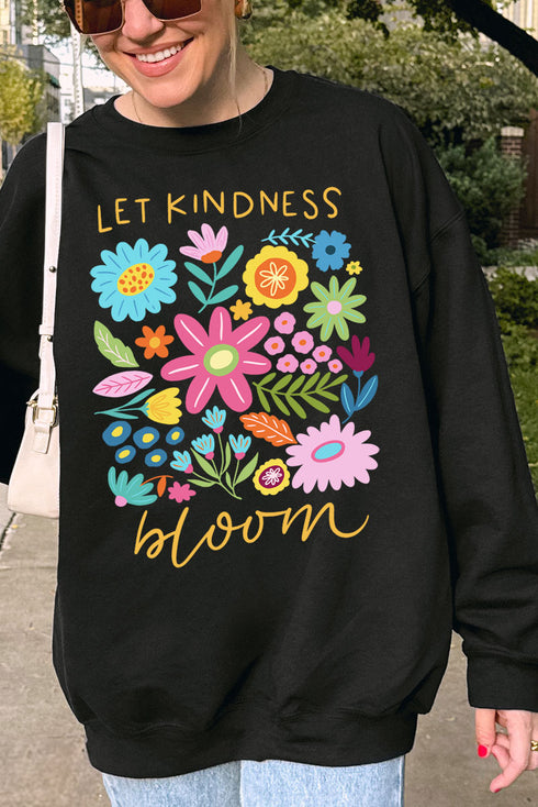 Boho Let Kindness Bloom Unisex NuBlend Crew Sweatshirt