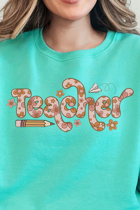 Boho Teacher Unisex NuBlend Crew Sweatshirt