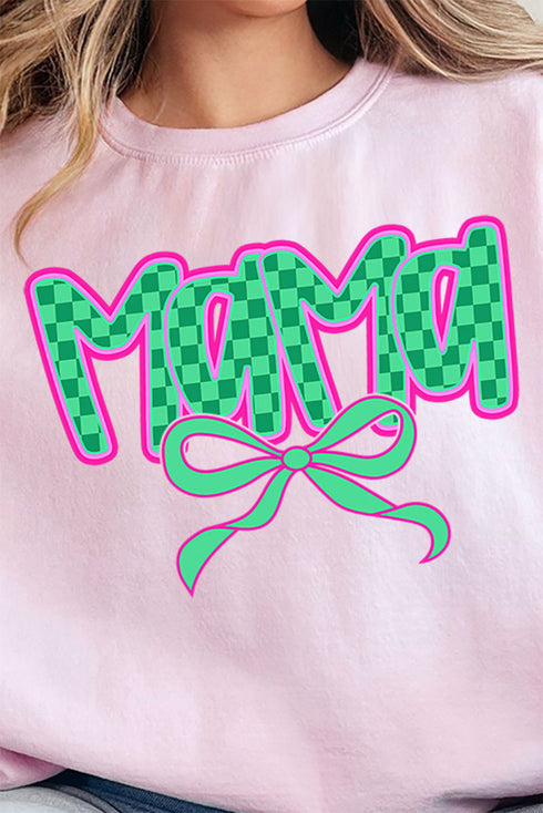 Bright Checkered Mama Unisex NuBlend Crew Sweatshirt