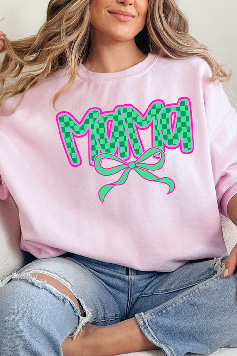 Bright Checkered Mama Unisex NuBlend Crew Sweatshirt