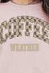 Brown Checkered Coffee Weather Unisex NuBlend Crew Sweatshirt