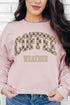 Brown Checkered Coffee Weather Unisex NuBlend Crew Sweatshirt