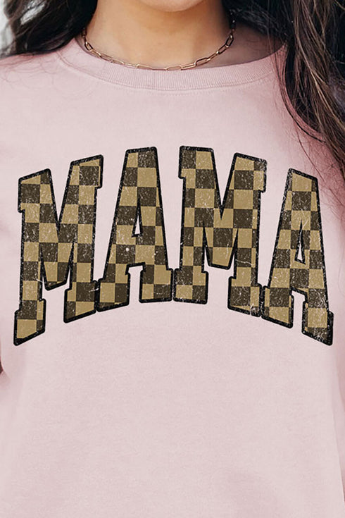 Olive Checkered Mama Unisex NuBlend Crew Sweatshirt