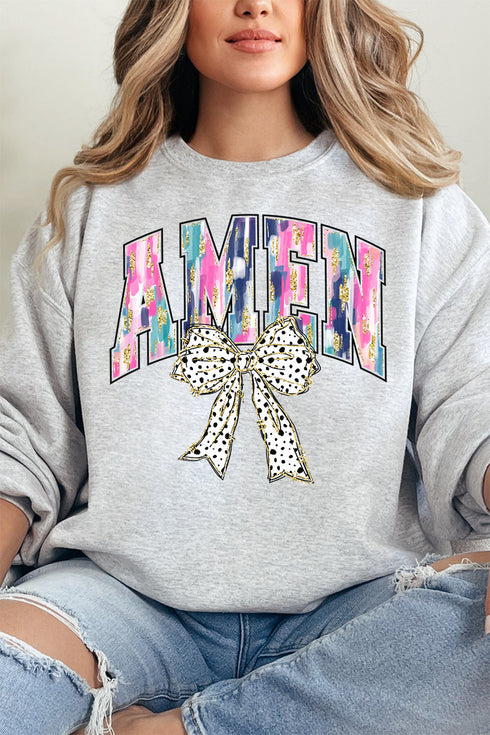 Brushed Amen Bow Unisex NuBlend Crew Sweatshirt