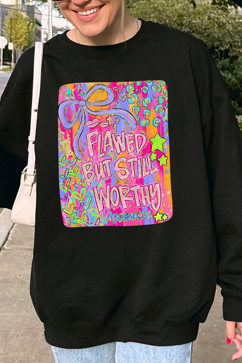 Brushed Flawed But Still Worthy Unisex NuBlend Crew Sweatshirt